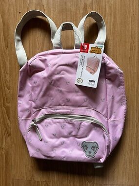 Nintendo Animal Crossing carrying case Backpack in Light Pink NWT